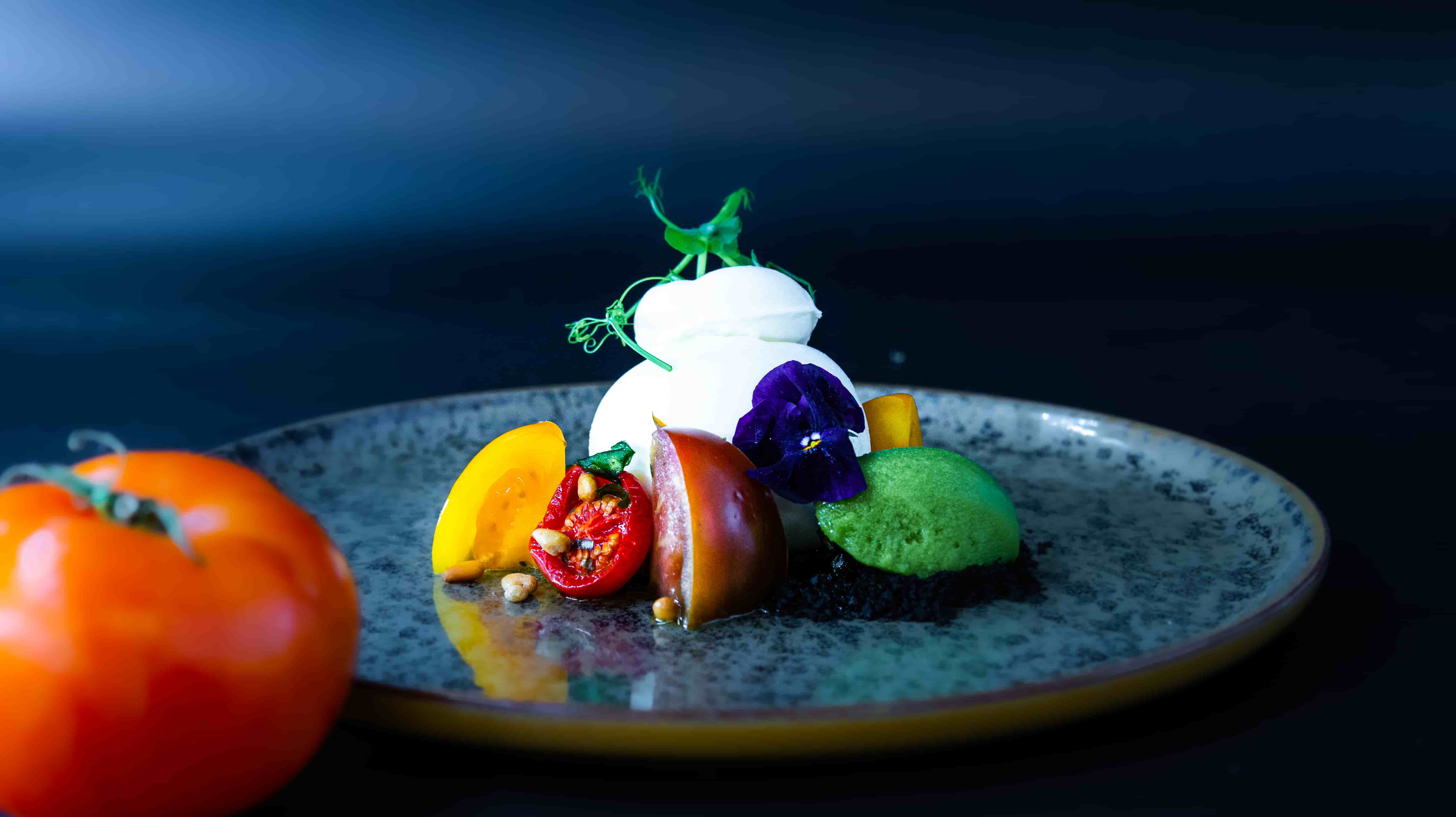 Elegant table setting with view